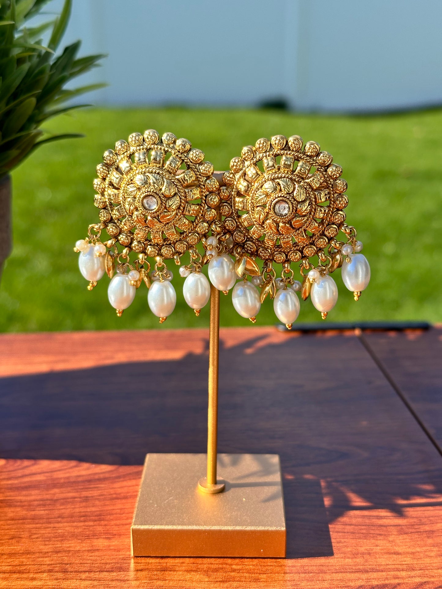 Mehak Gold Plated Necklace Set (Includes Earrings & Tikka)