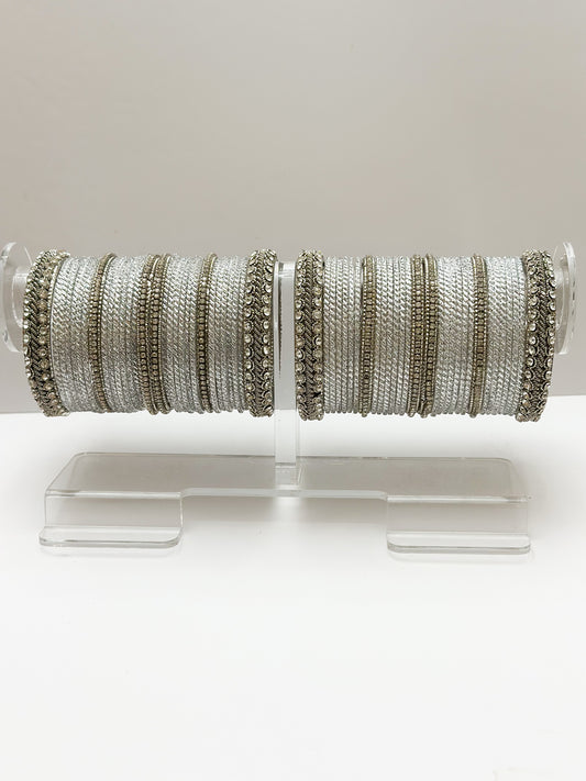 Kaya Silver Color Bangle Set (Chudiyaan)