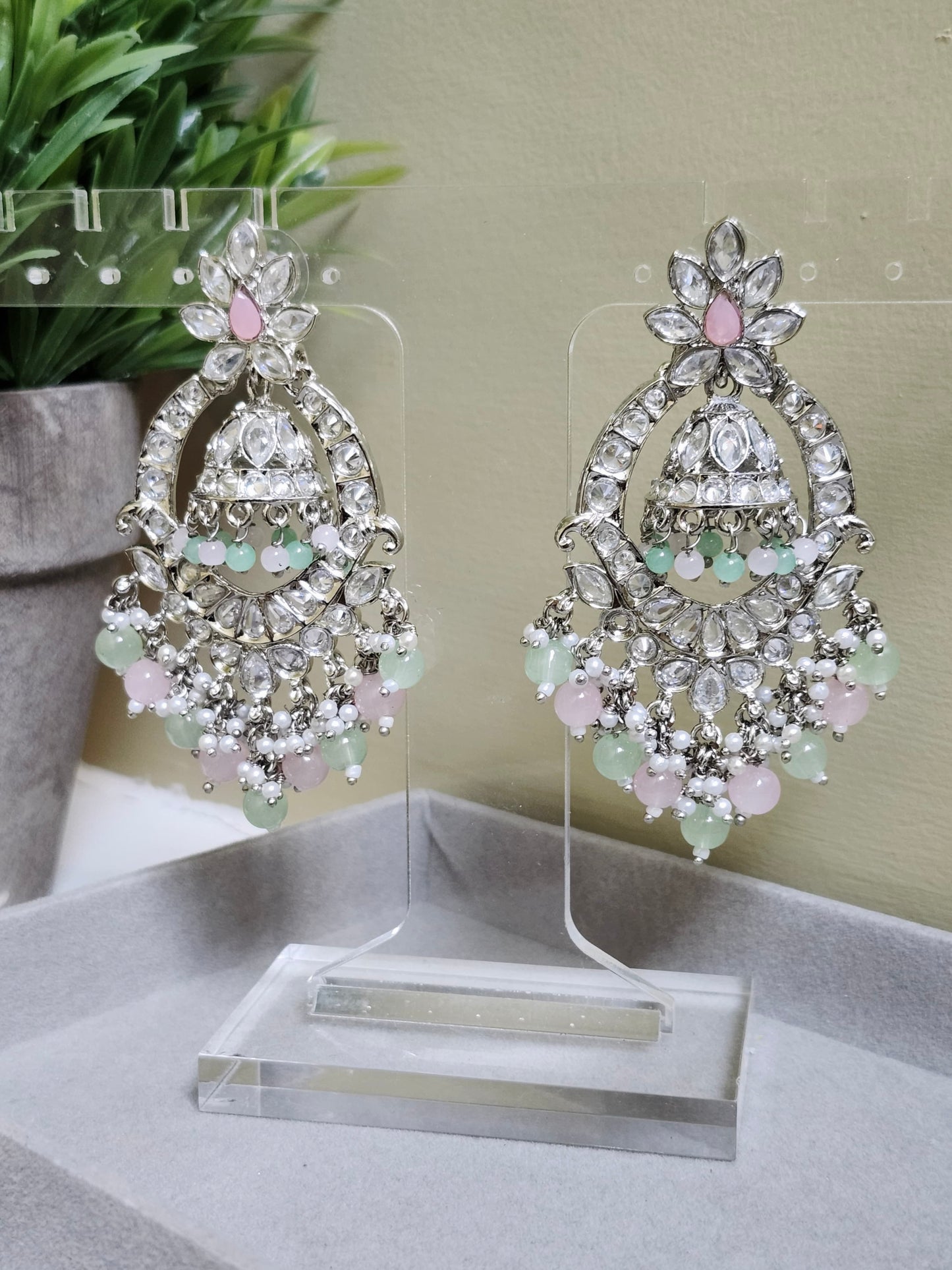 Myra Silver Jhumki Earrings