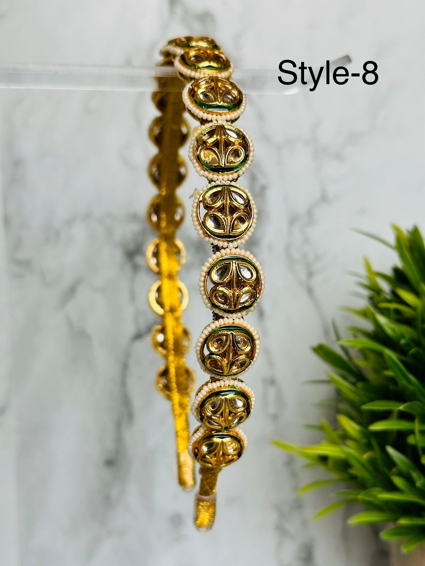 Myra Handmade Kundan Headband / Hairband