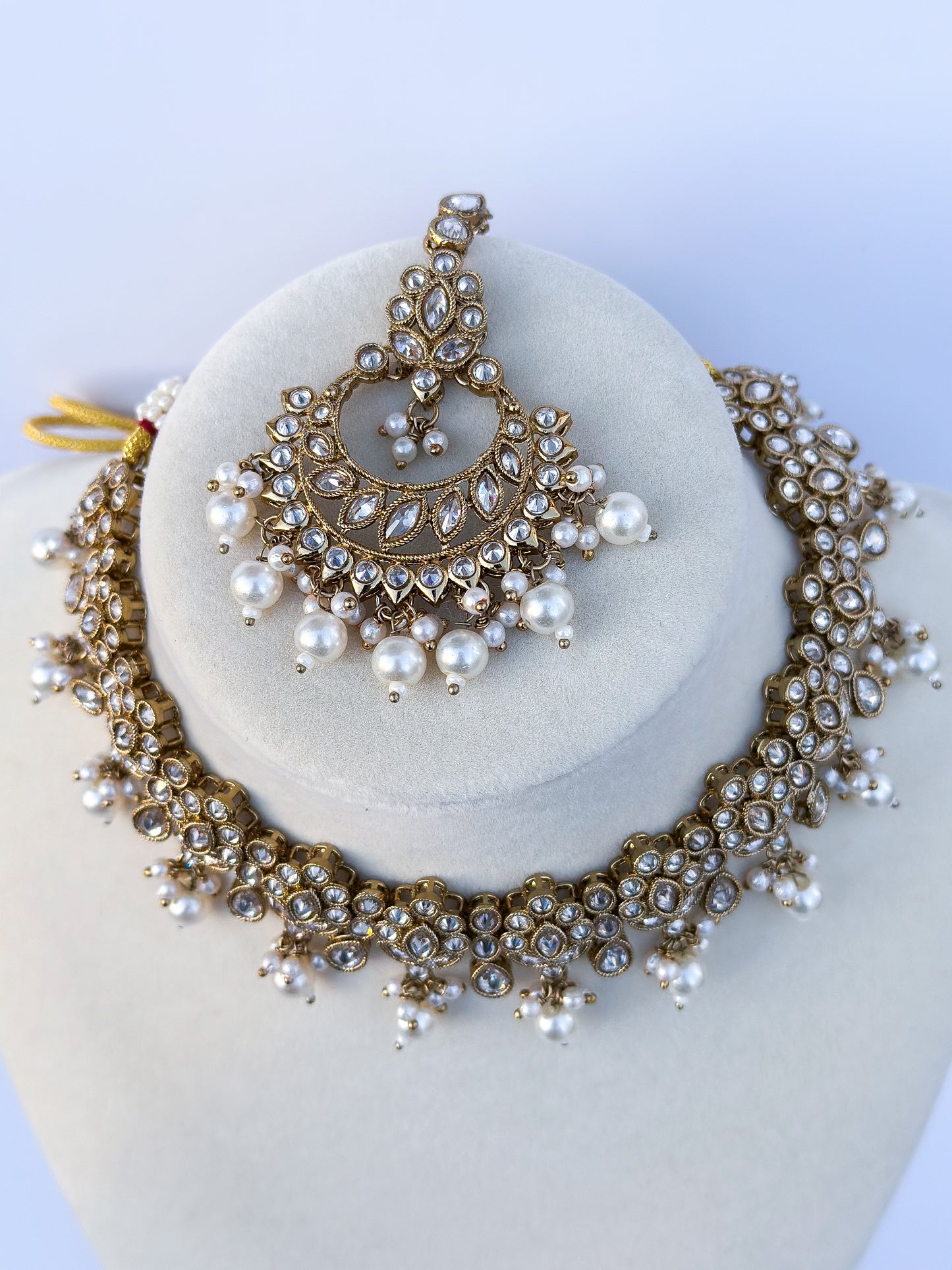 Ava Necklace Set (Includes Earrings & Tikka)