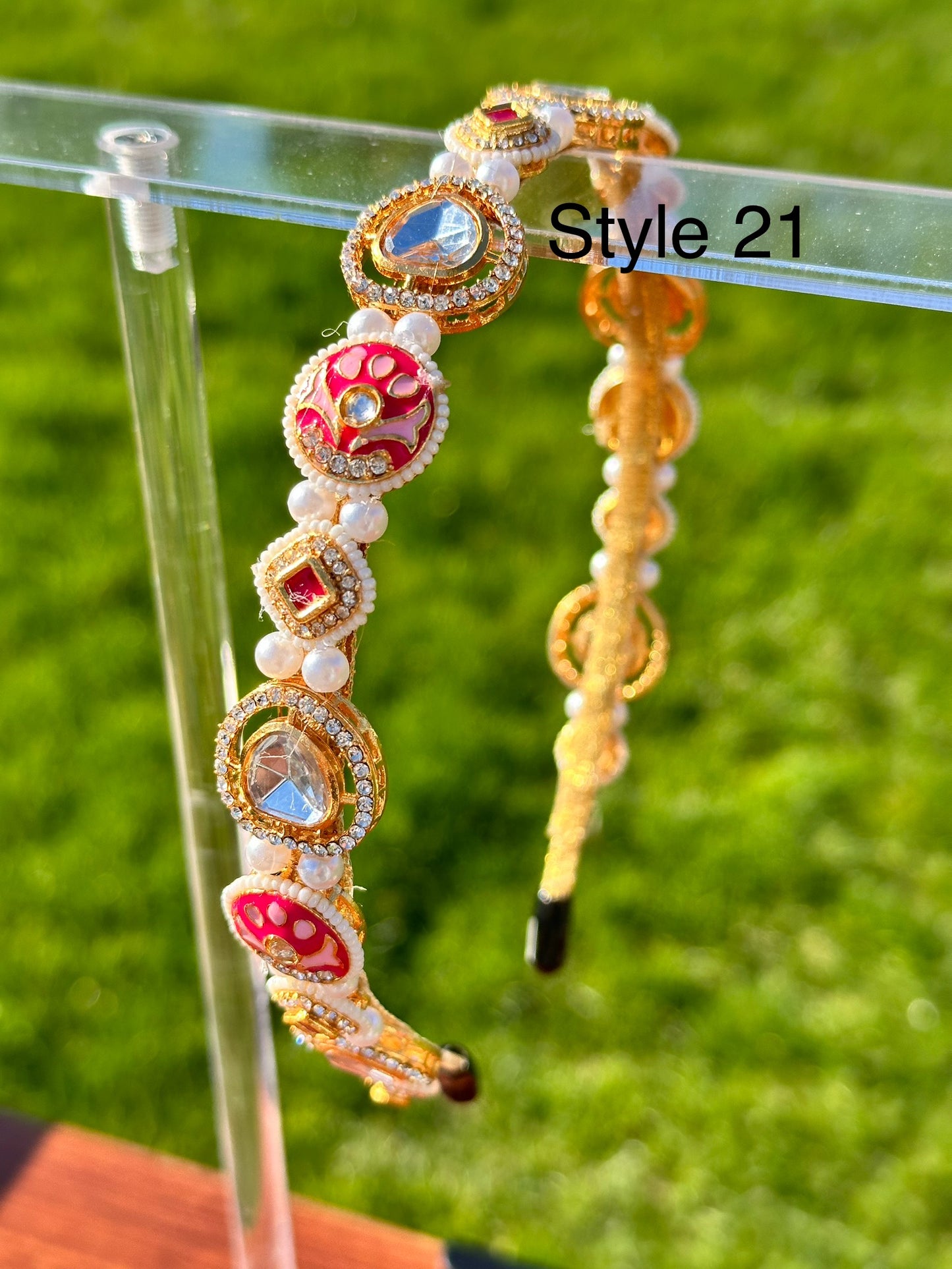 Myra Handmade Kundan Headband / Hairband