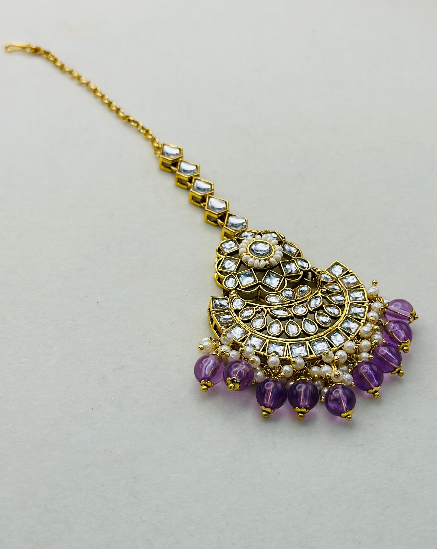 Mandira Necklace Set (Includes Earrings & Tikka)