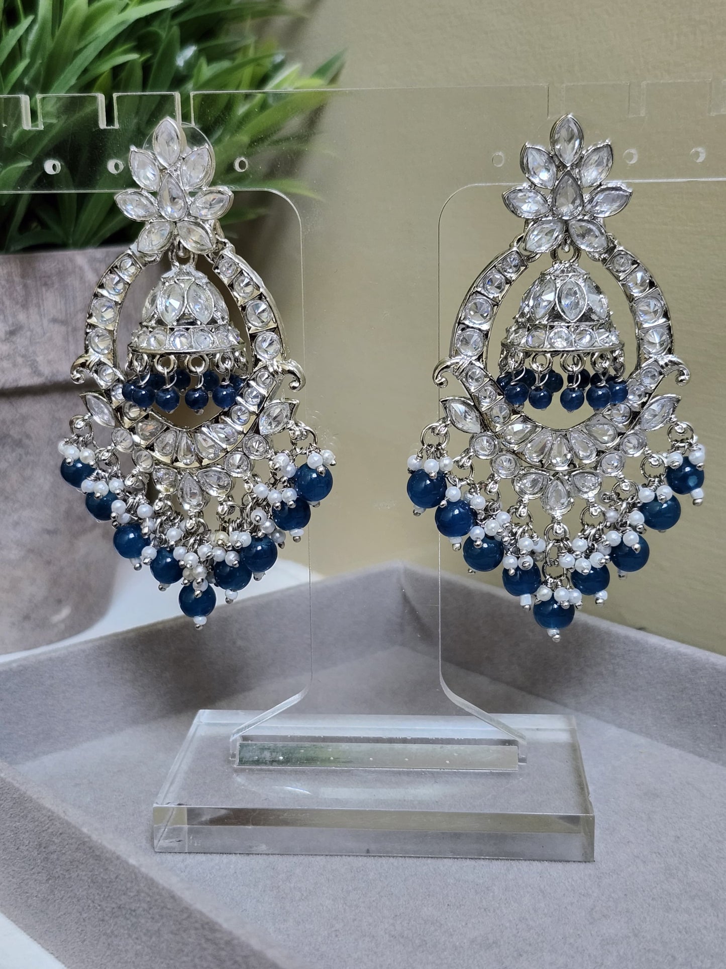 Myra Silver Jhumki Earrings