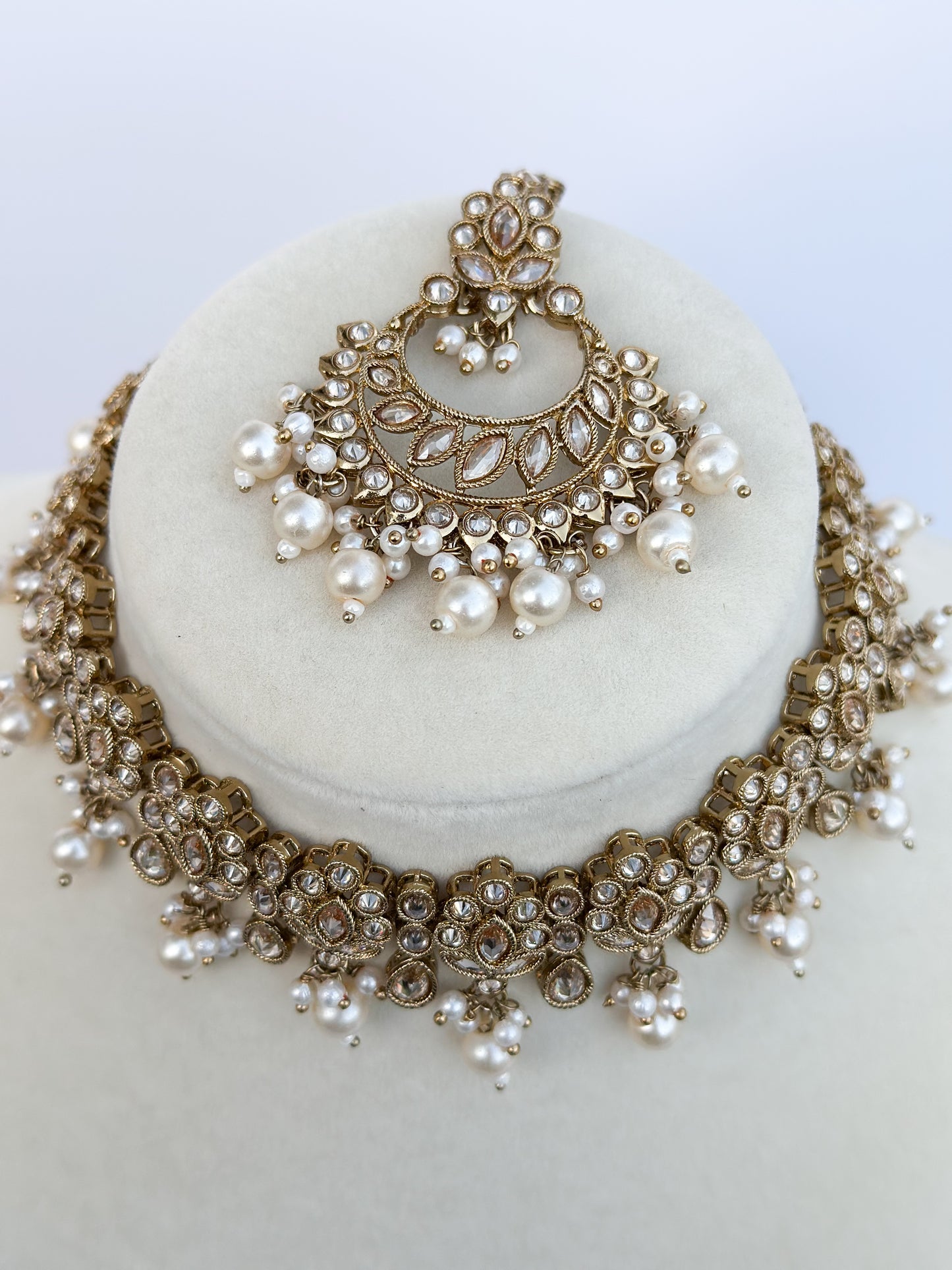 Ava Necklace Set (Includes Earrings & Tikka)