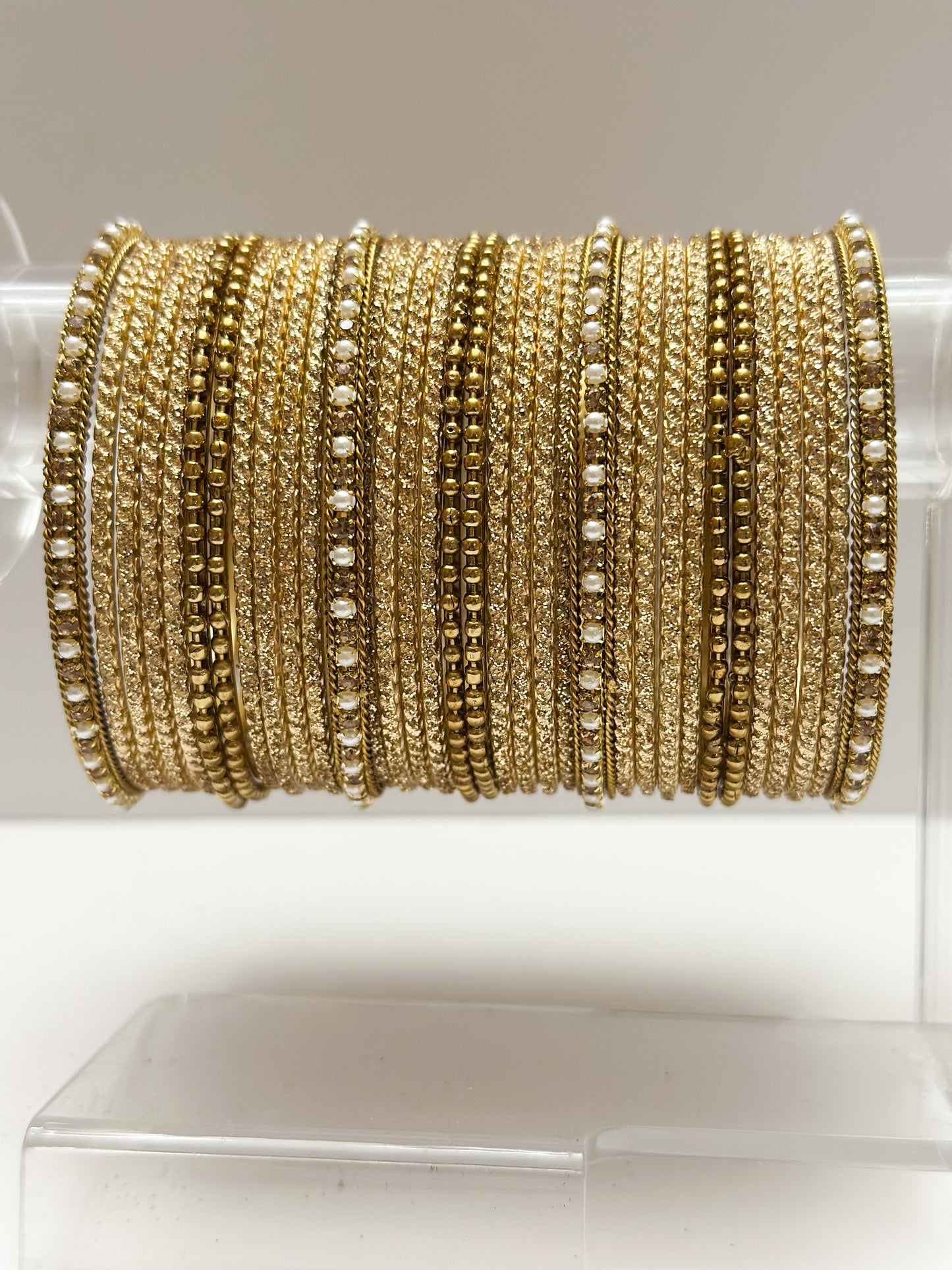 Maya Gold Color Bangle Set (Chudiyaan)