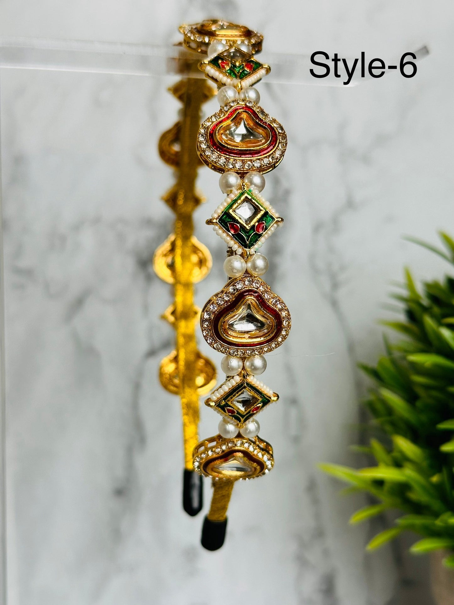 Myra Handmade Kundan Headband / Hairband