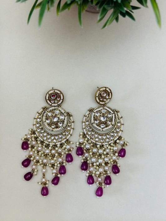 Natasha Kundan Earrings