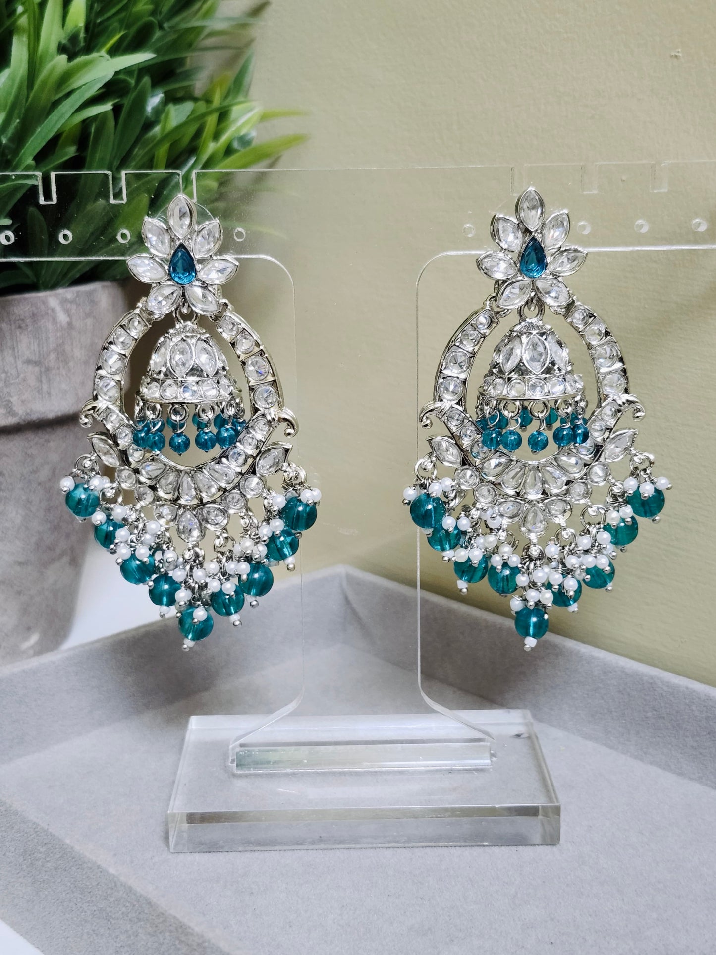 Myra Silver Jhumki Earrings