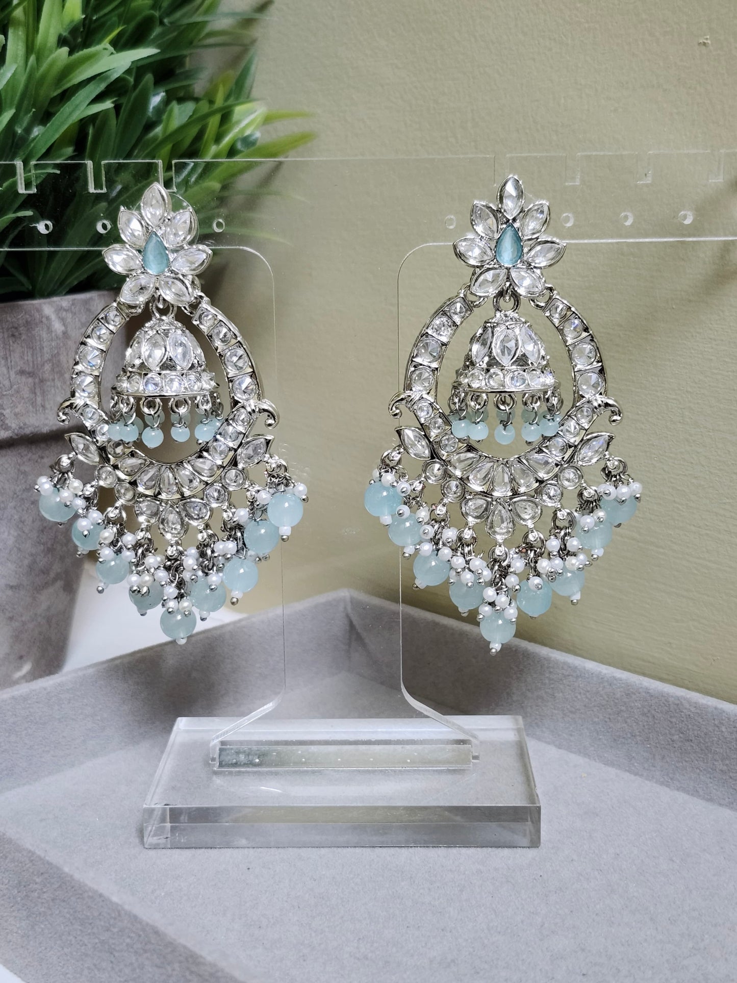Myra Silver Jhumki Earrings