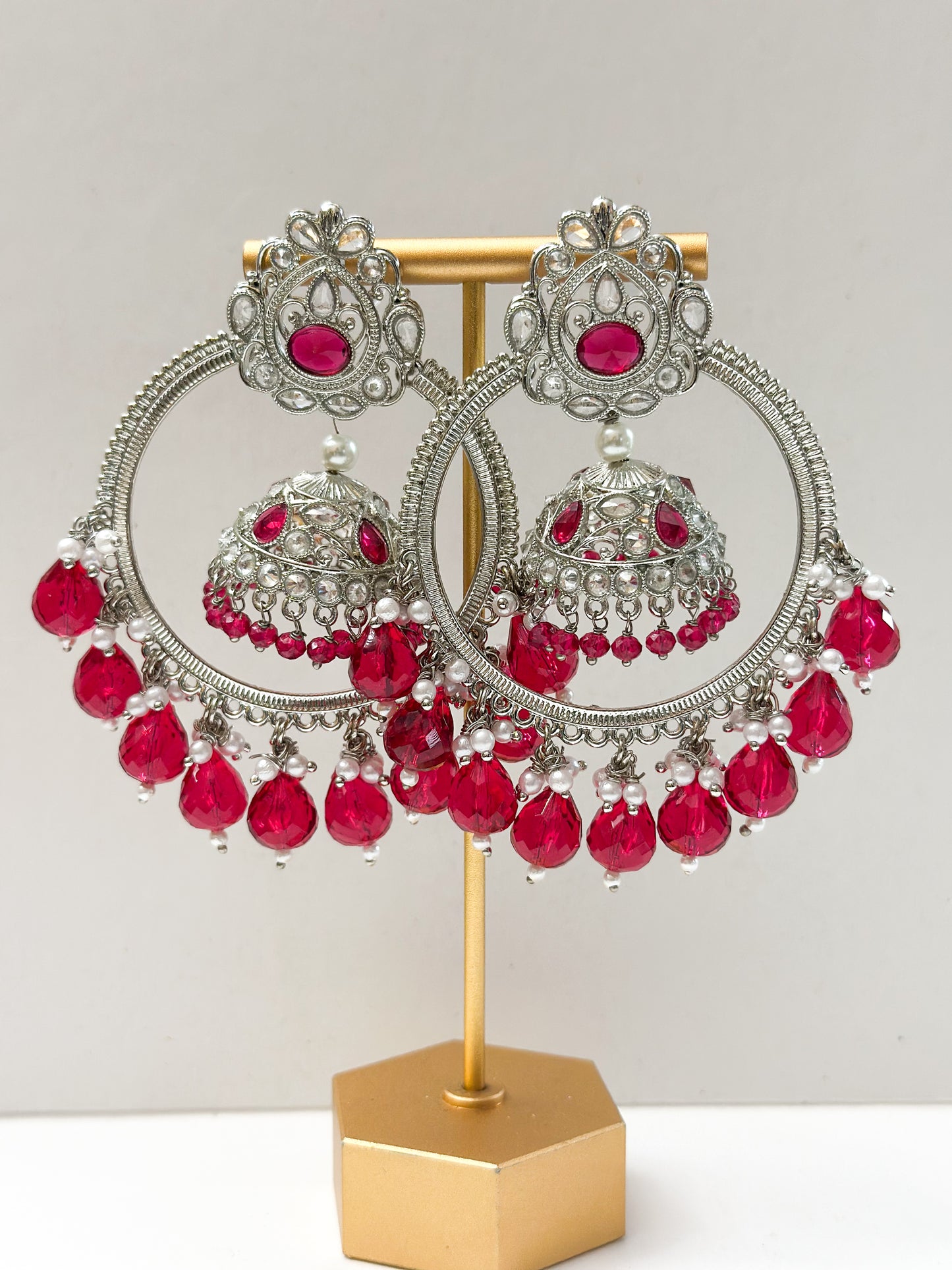 Tisha Hoop Jhumki Earrings