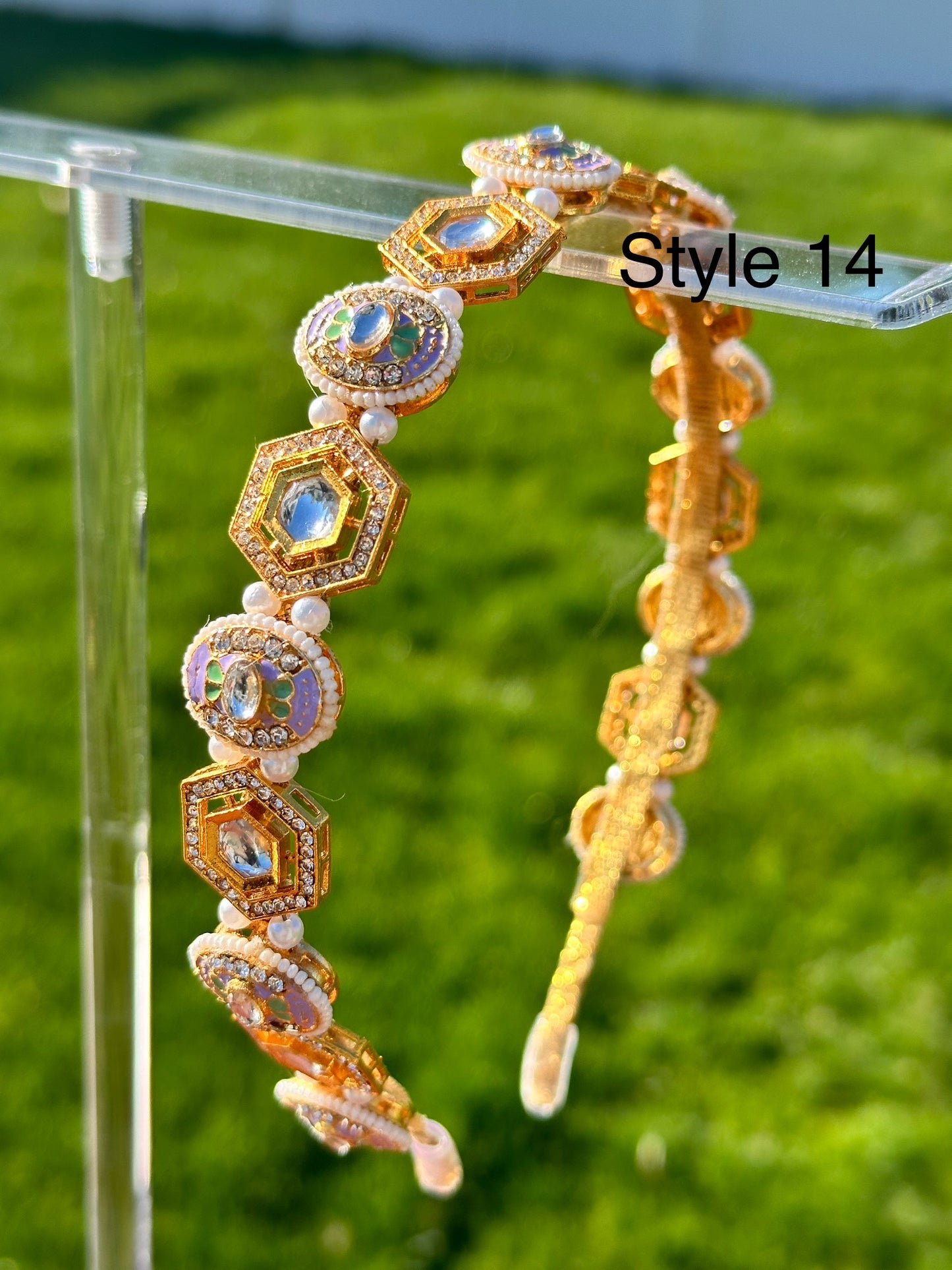 Myra Handmade Kundan Headband / Hairband
