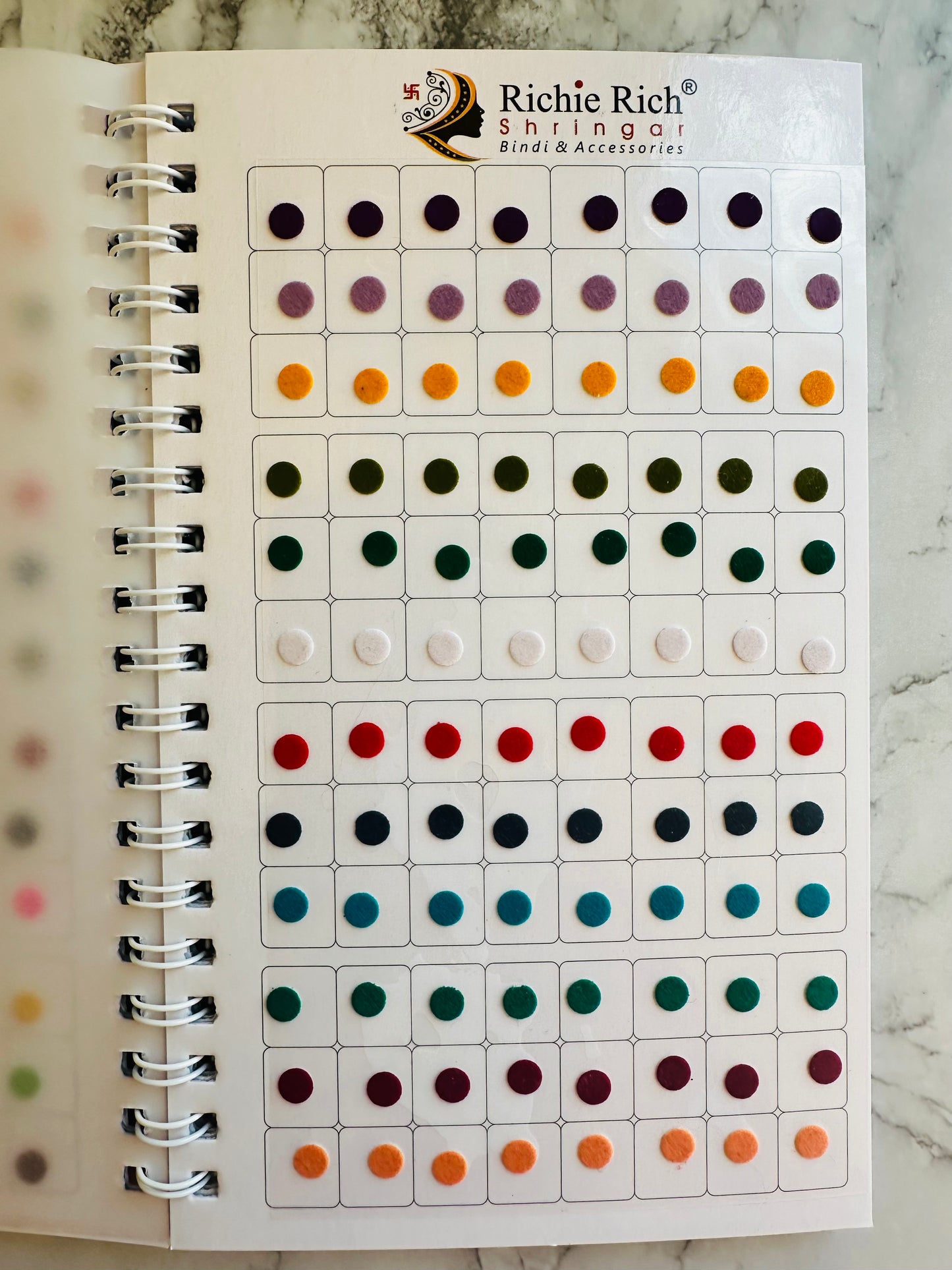 Richie Rich Kumkum Bindi Book (Plain) - 960 Bindis