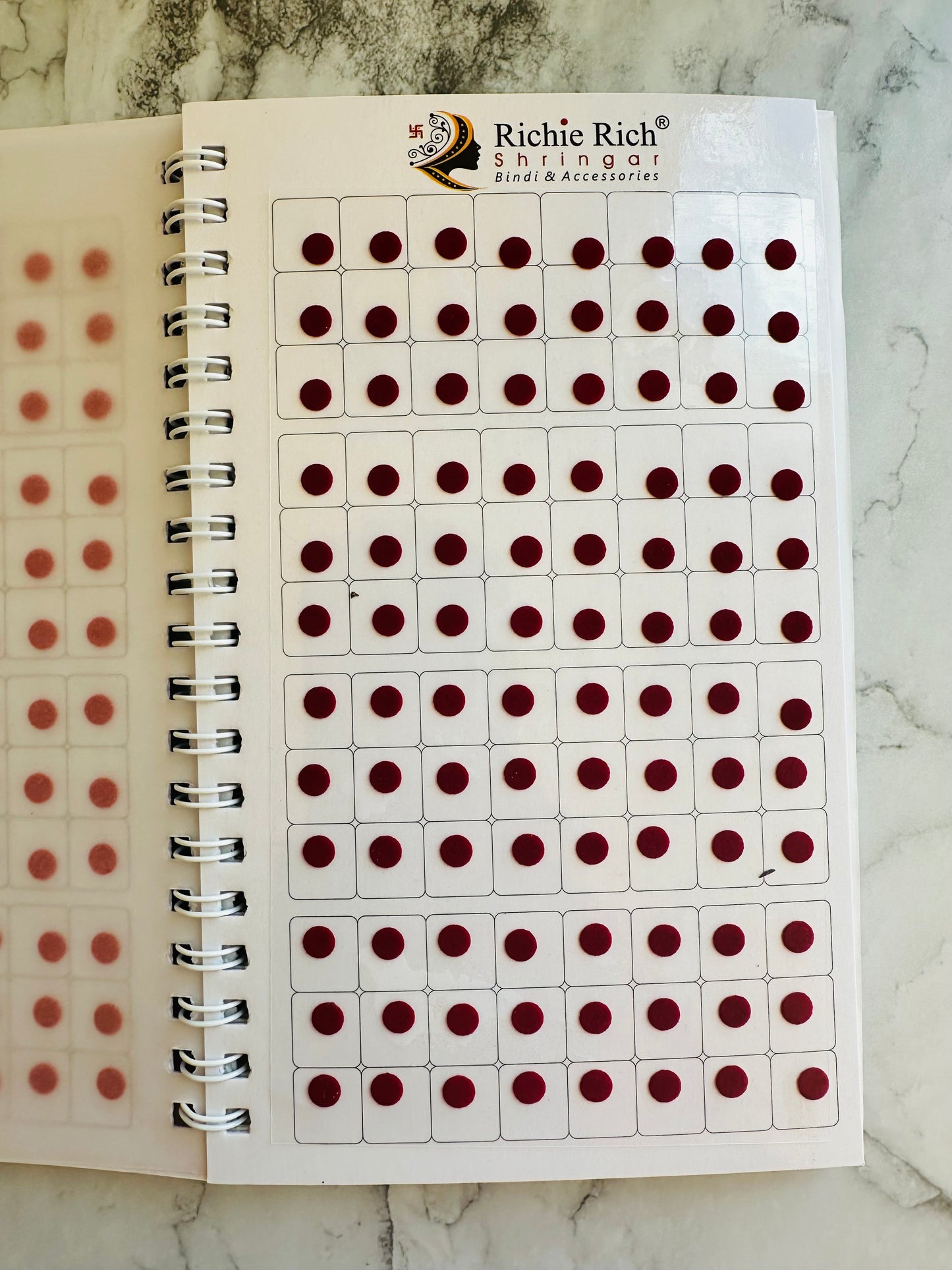 Richie Rich Kumkum Bindi Book (Plain) - 960 Bindis