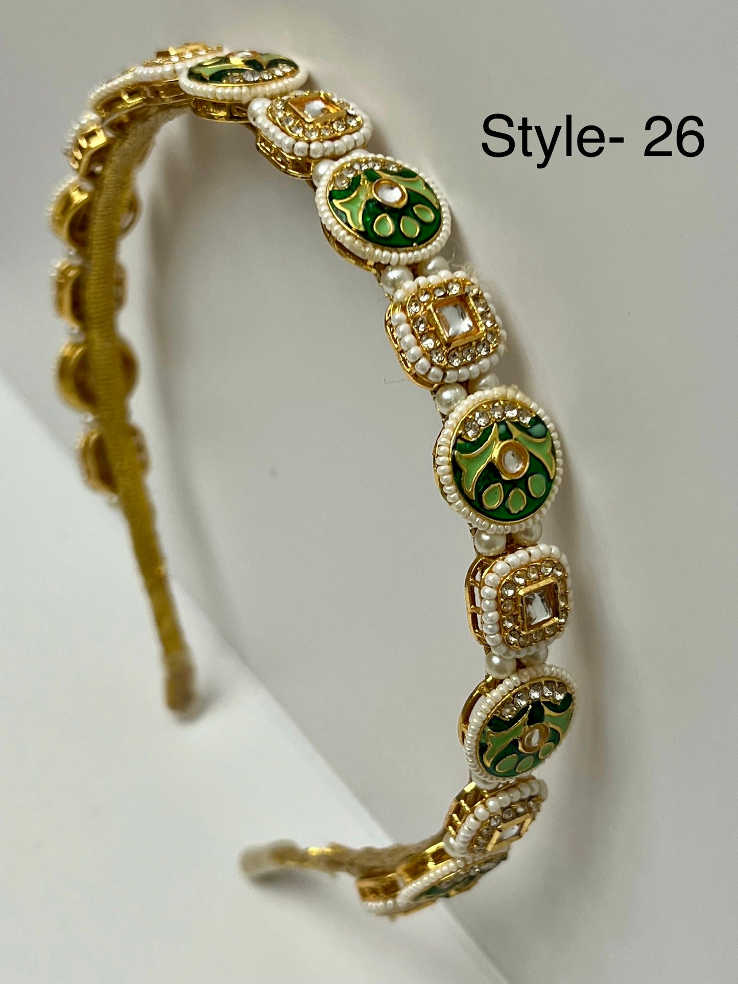 Myra Handmade Kundan Matha Patti Headband / Hairband