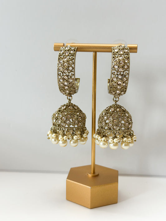 Megha Jhumki Half Bali Earrings