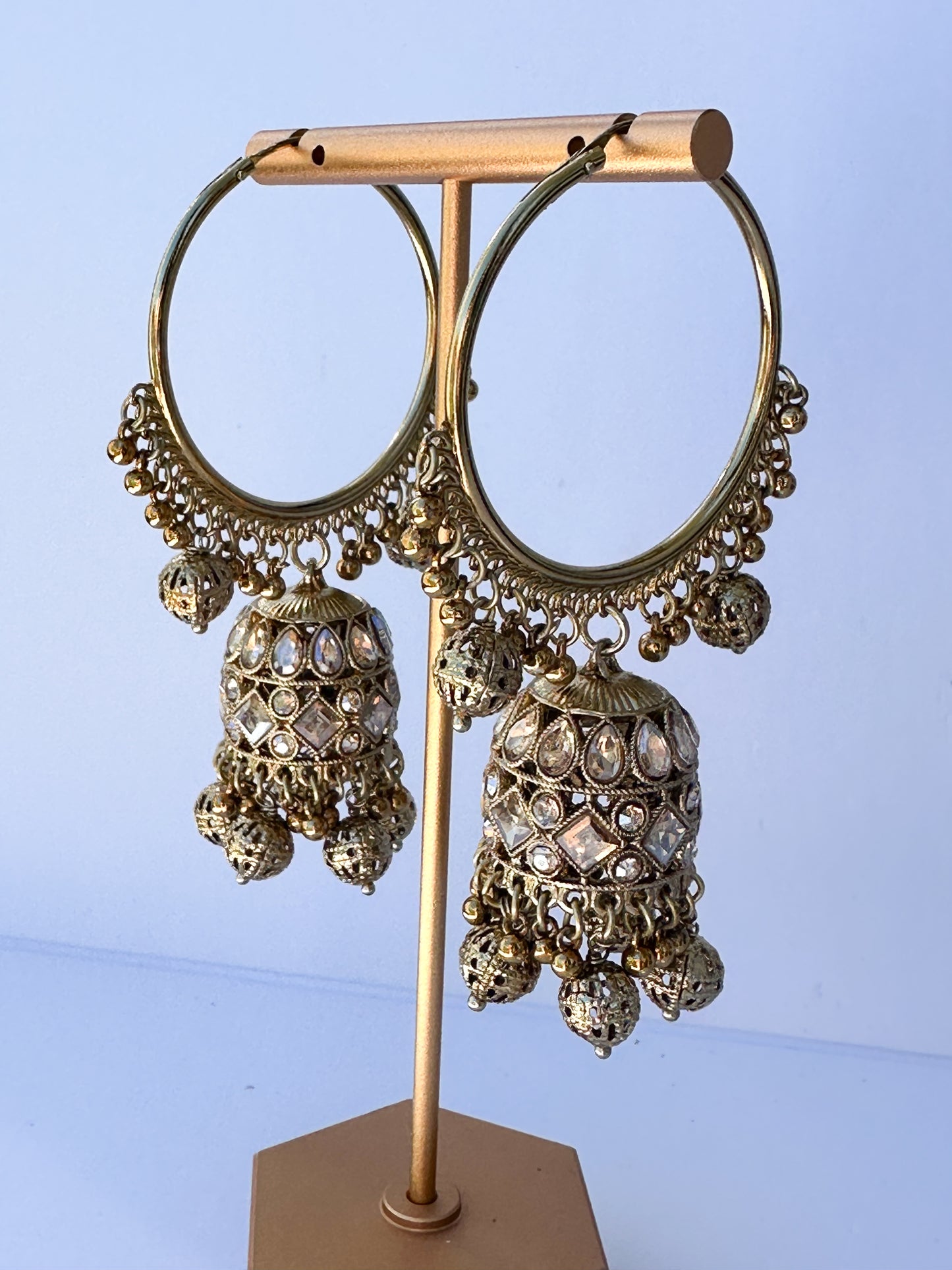 Maria Polki Necklace Set (Includes Jhumki Bali Earrings & Tikka)