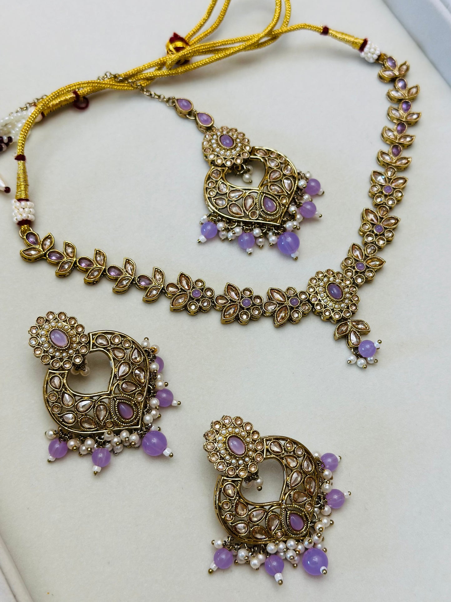 Payal Necklace Set (Includes Earrings & Tikka)