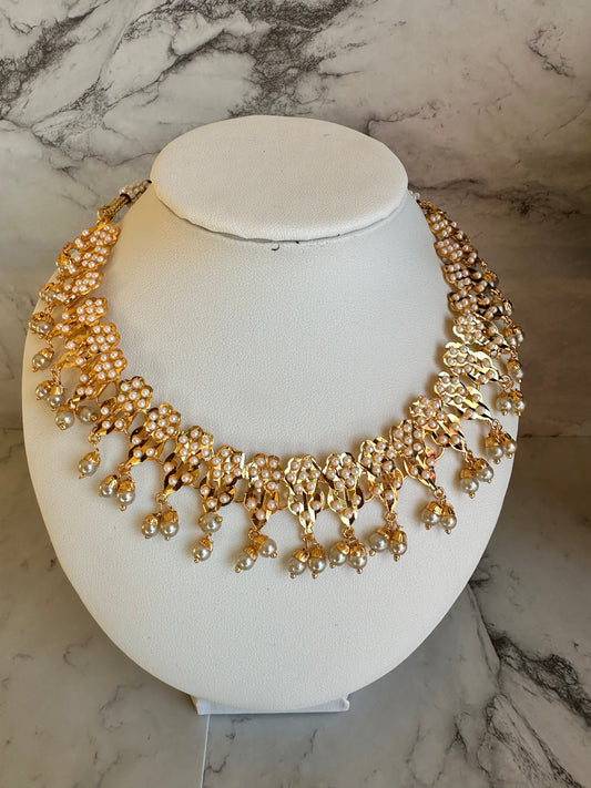 Jadau Necklace Set (Includes Earrings & Tikka)