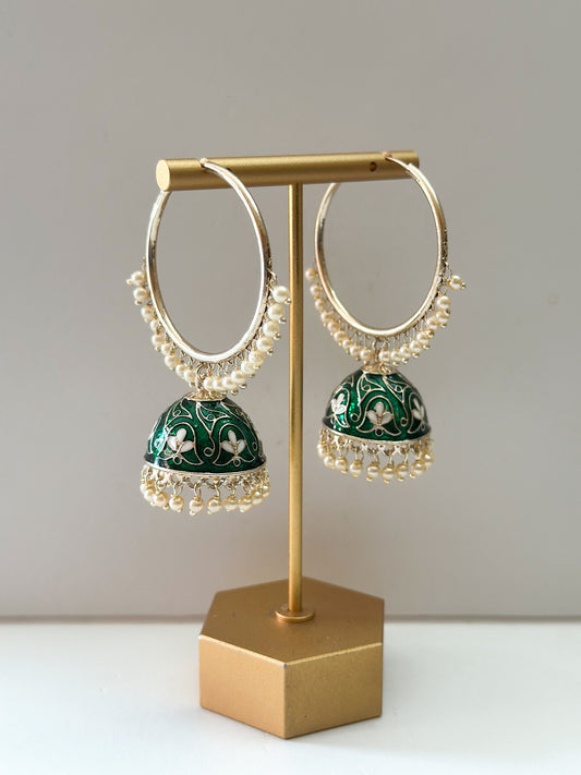 Pihu Meenakari Bali Earrings