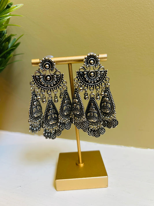 Aditi Oxidized Necklace Set (Includes Earrings)