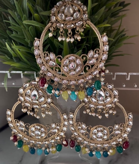 Alisha Multicolor Tikka Set with Earrings