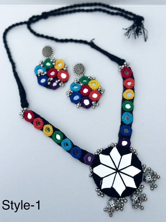 Falguni Navratri Garba Handmade Necklace with Earrings