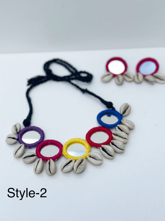 Falguni Navratri Garba Handmade Necklace with Earrings