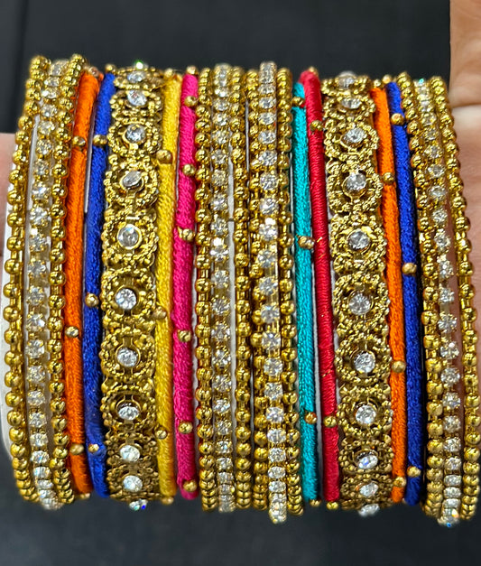 Hiba Kids Multi Color Metal Bangles