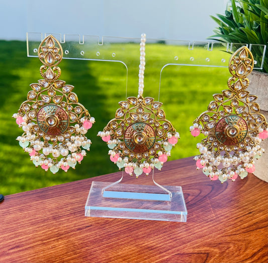 Mira Earrings and Tikka Set