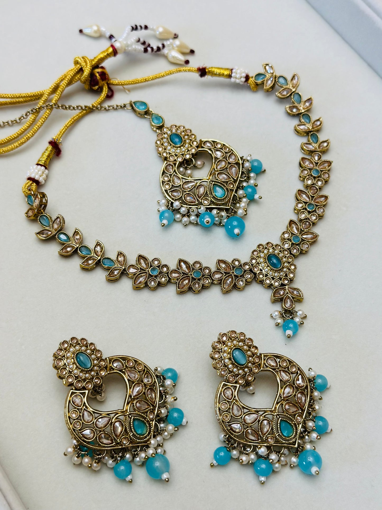 Payal Necklace Set (Includes Earrings & Tikka)