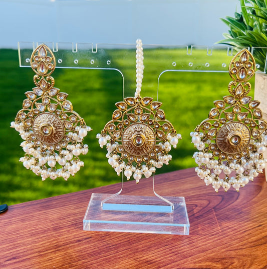 Mira Earrings and Tikka Set