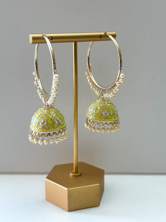 Pihu Meenakari Bali Earrings