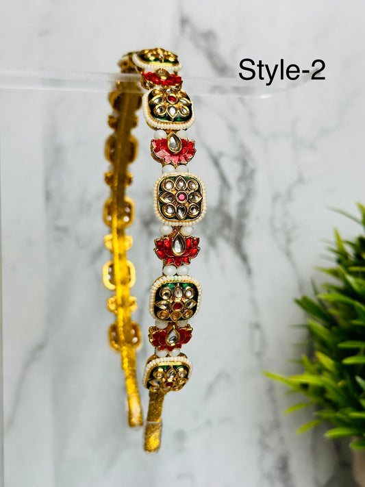 Handmade Kundan Headband / Hairband