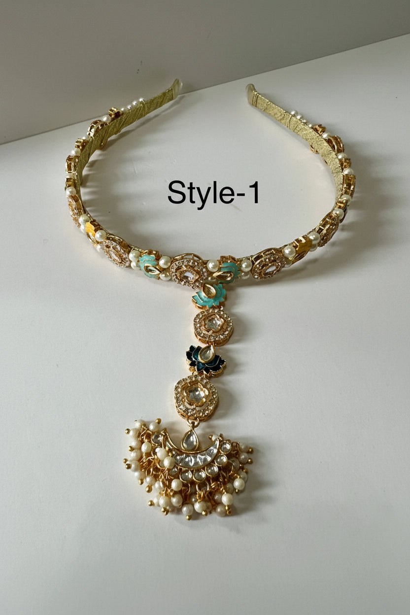 Kashvi Kundan Tikka Matha Patti Headband / Hairband