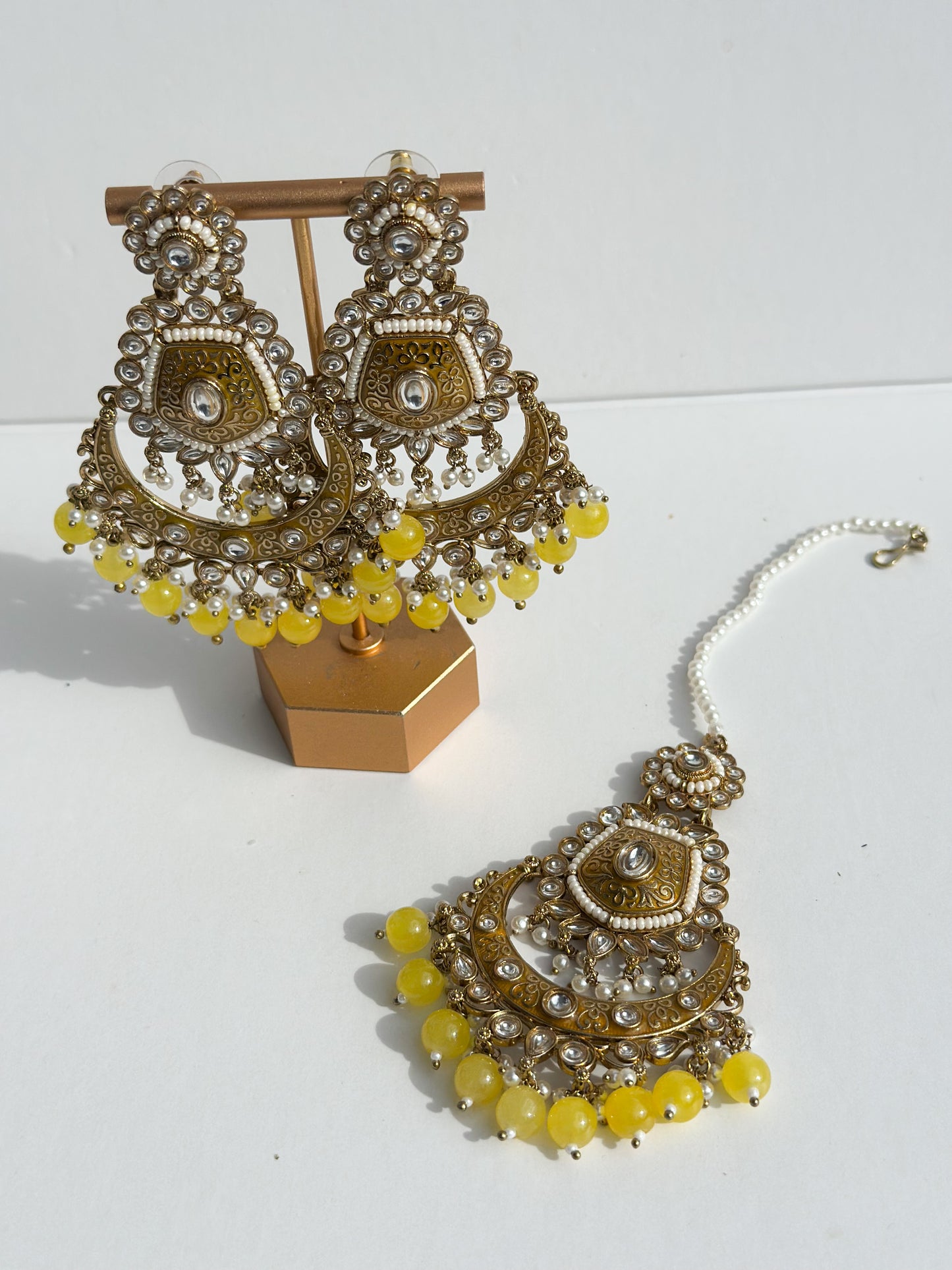 Parleen Polki Earrings and Tikka Set