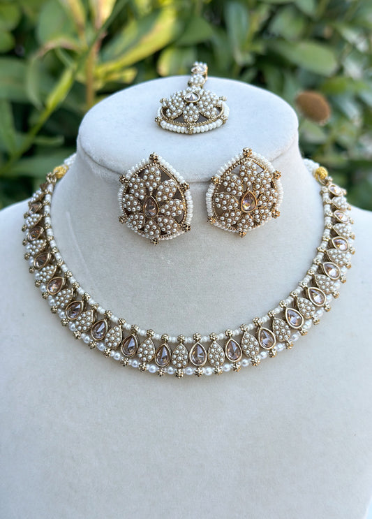 Sahiba Necklace Set (Includes Earrings & Tikka)