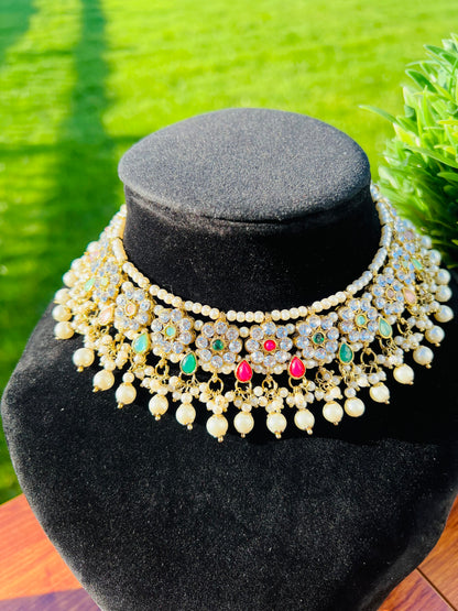 Zoya Necklace Set (Includes Earrings & Tikka)