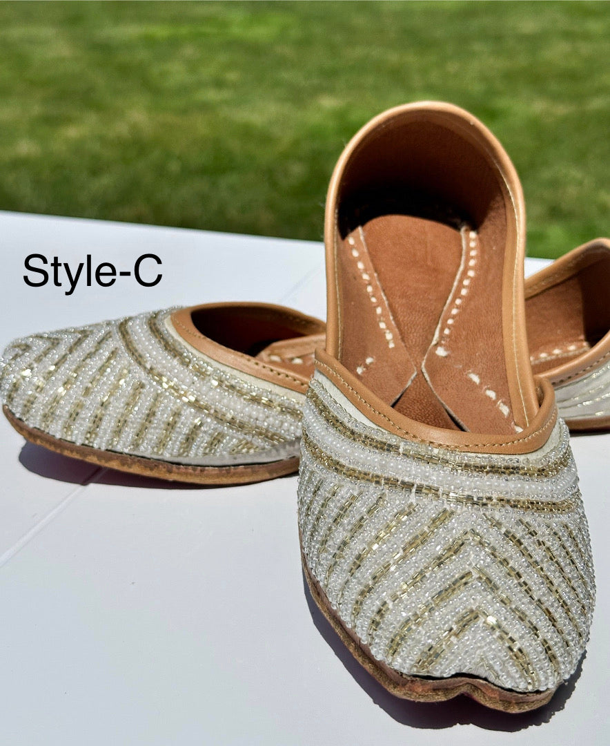 Harpreet Handcrafted Double Cushioned Adult Women Jutti Flats (Khussa)