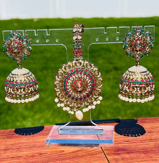 Maya Earrings and Tikka Set