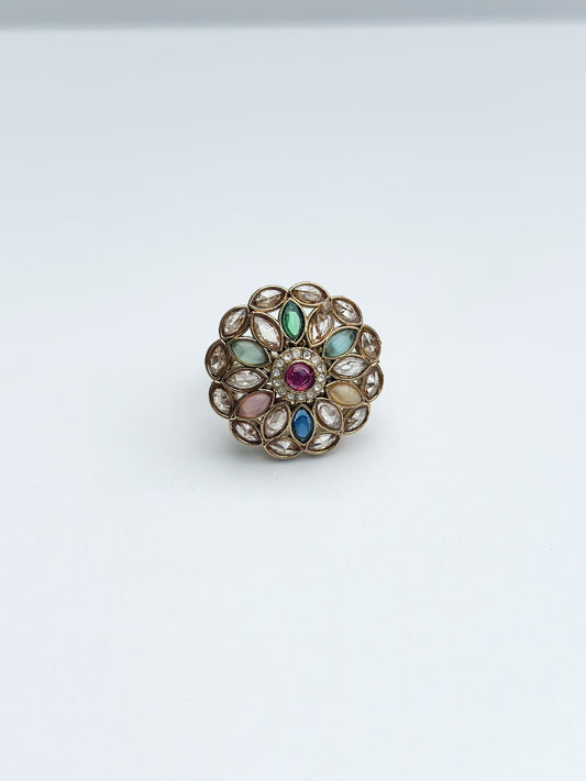 Mia Adjustable Polki Ring