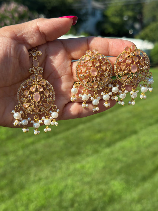 Anvi Earrings and Tikka Set