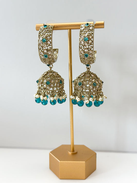 Megha Jhumki Half Bali Earrings